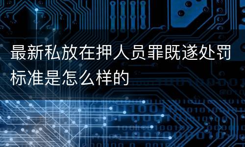 最新私放在押人员罪既遂处罚标准是怎么样的