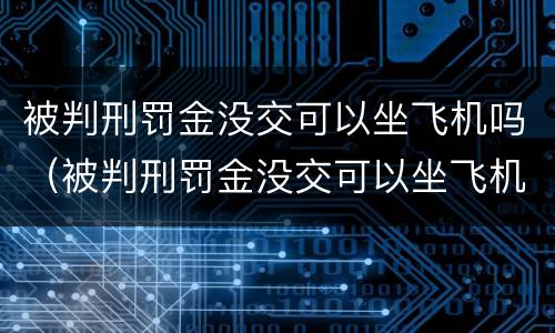 被判刑罚金没交可以坐飞机吗（被判刑罚金没交可以坐飞机吗）