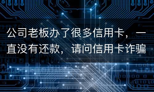 公司老板办了很多信用卡，一直没有还款，请问信用卡诈骗罪定罪量刑标准