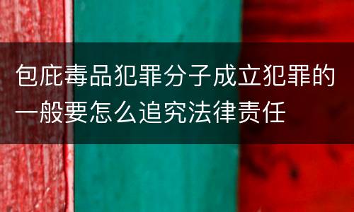 包庇毒品犯罪分子成立犯罪的一般要怎么追究法律责任