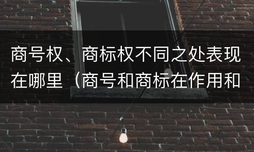 商号权、商标权不同之处表现在哪里（商号和商标在作用和性质上的区别）