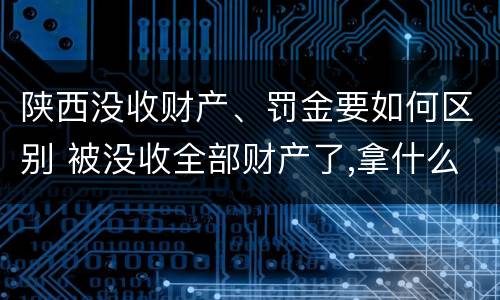 陕西没收财产、罚金要如何区别 被没收全部财产了,拿什么交罚金