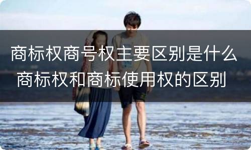 商标权商号权主要区别是什么 商标权和商标使用权的区别