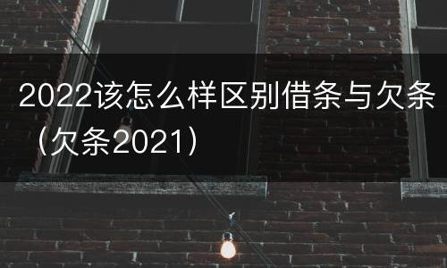 2022该怎么样区别借条与欠条（欠条2021）