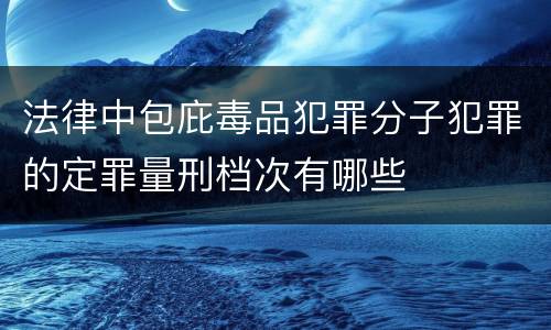 法律中包庇毒品犯罪分子犯罪的定罪量刑档次有哪些