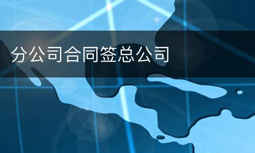 分公司合同签总公司