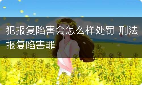 犯报复陷害会怎么样处罚 刑法报复陷害罪