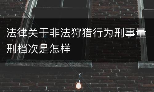 法律关于非法狩猎行为刑事量刑档次是怎样