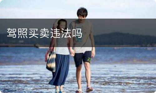 驾照买卖违法吗