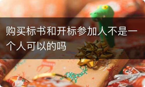 购买标书和开标参加人不是一个人可以的吗