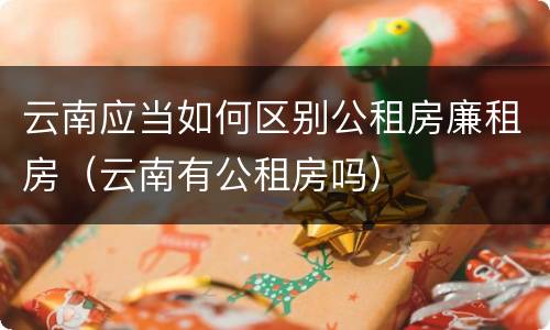 云南应当如何区别公租房廉租房（云南有公租房吗）