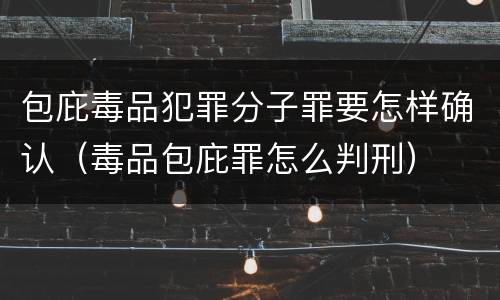 包庇毒品犯罪分子罪要怎样确认（毒品包庇罪怎么判刑）