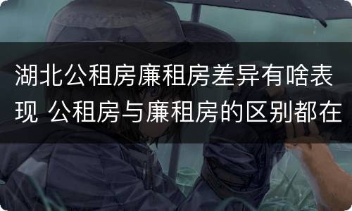 湖北公租房廉租房差异有啥表现 公租房与廉租房的区别都在此,别再搞错了!