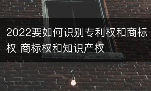 2022要如何识别专利权和商标权 商标权和知识产权
