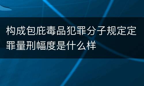 构成包庇毒品犯罪分子规定定罪量刑幅度是什么样