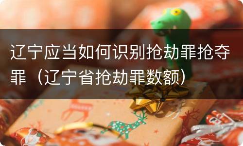 辽宁应当如何识别抢劫罪抢夺罪（辽宁省抢劫罪数额）