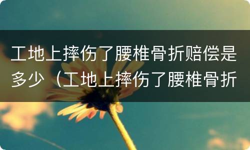 工地上摔伤了腰椎骨折赔偿是多少（工地上摔伤了腰椎骨折赔偿是多少天）