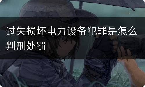 过失损坏电力设备犯罪是怎么判刑处罚