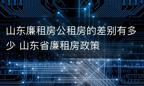 山东廉租房公租房的差别有多少 山东省廉租房政策