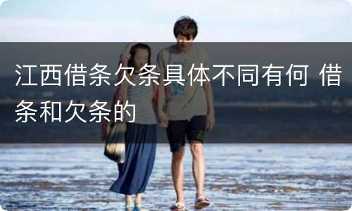 江西借条欠条具体不同有何 借条和欠条的