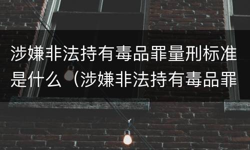 涉嫌非法持有毒品罪量刑标准是什么（涉嫌非法持有毒品罪量刑标准是什么）