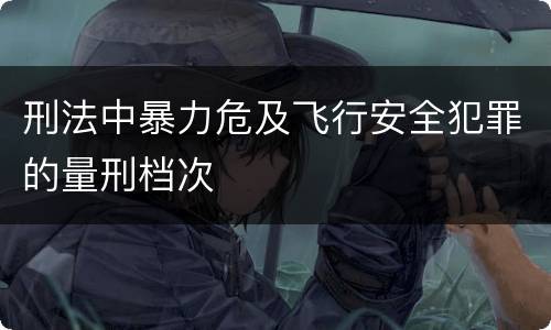 刑法中暴力危及飞行安全犯罪的量刑档次