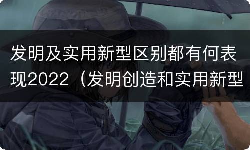 发明及实用新型区别都有何表现2022（发明创造和实用新型的区别）