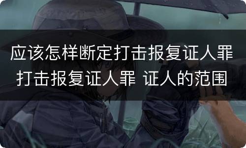 应该怎样断定打击报复证人罪 打击报复证人罪 证人的范围