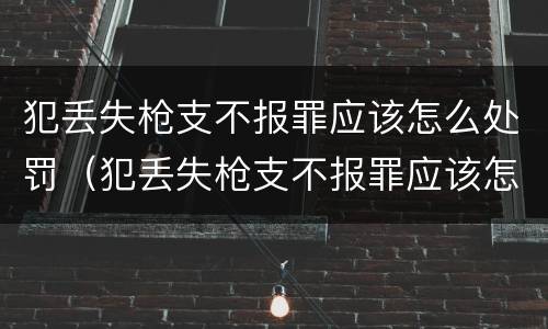 犯丢失枪支不报罪应该怎么处罚（犯丢失枪支不报罪应该怎么处罚呢）