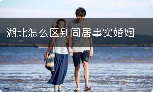 湖北怎么区别同居事实婚姻