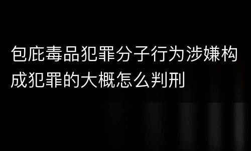 包庇毒品犯罪分子行为涉嫌构成犯罪的大概怎么判刑
