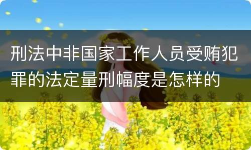 刑法中非国家工作人员受贿犯罪的法定量刑幅度是怎样的