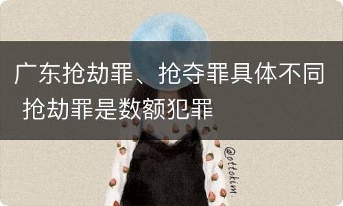 广东抢劫罪、抢夺罪具体不同 抢劫罪是数额犯罪