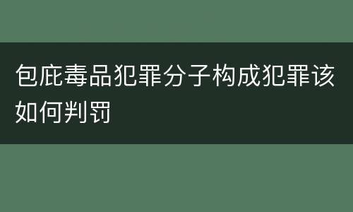 包庇毒品犯罪分子构成犯罪该如何判罚