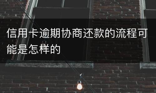 信用卡逾期协商还款的流程可能是怎样的