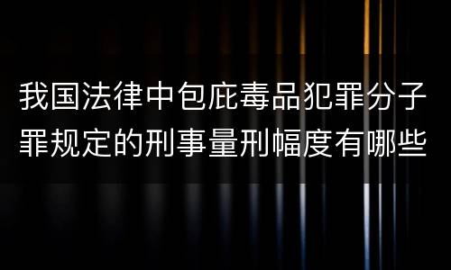 我国法律中包庇毒品犯罪分子罪规定的刑事量刑幅度有哪些