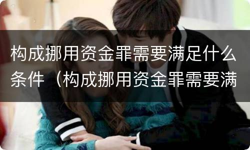 构成挪用资金罪需要满足什么条件（构成挪用资金罪需要满足什么条件才能立案）