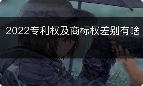 2022专利权及商标权差别有啥