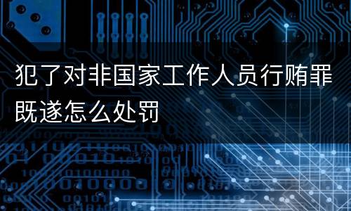 犯了对非国家工作人员行贿罪既遂怎么处罚