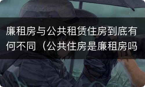 廉租房与公共租赁住房到底有何不同（公共住房是廉租房吗）