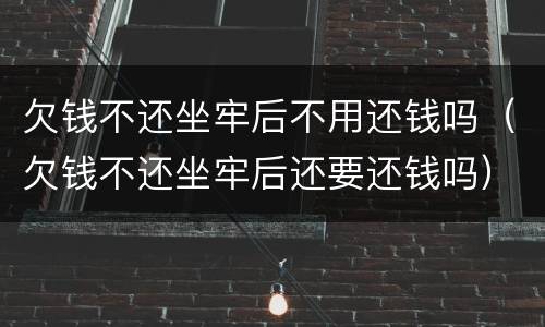 欠钱不还坐牢后不用还钱吗(欠钱不还坐牢后还要还钱吗)