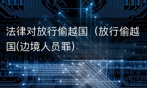 法律对放行偷越国（放行偷越国(边境人员罪）