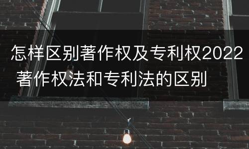 怎样区别著作权及专利权2022 著作权法和专利法的区别