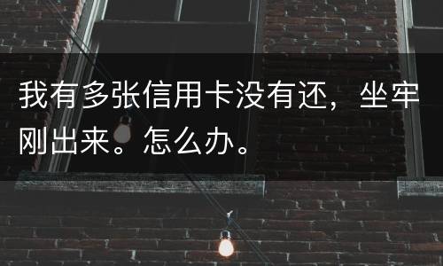 我有多张信用卡没有还，坐牢刚出来。怎么办。
