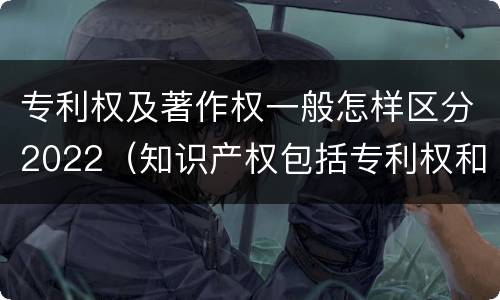 专利权及著作权一般怎样区分2022（知识产权包括专利权和著作权吗）
