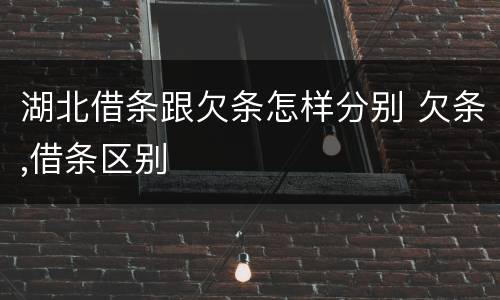 湖北借条跟欠条怎样分别 欠条,借条区别