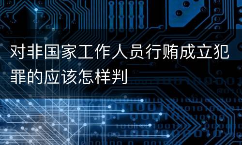 对非国家工作人员行贿成立犯罪的应该怎样判