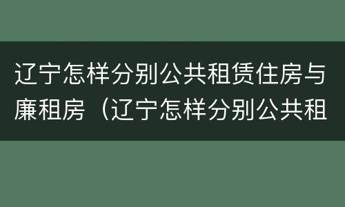 辽宁怎样分别公共租赁住房与廉租房（辽宁怎样分别公共租赁住房与廉租房呢）