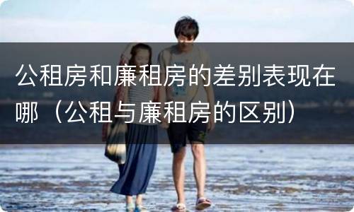 公租房和廉租房的差别表现在哪（公租与廉租房的区别）