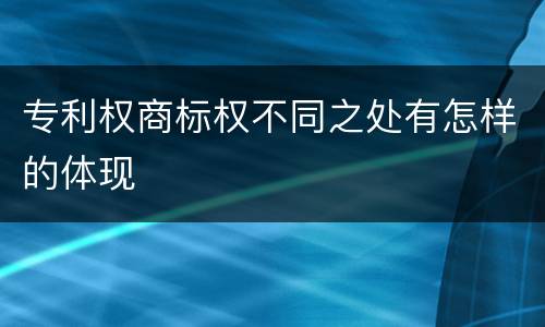 专利权商标权不同之处有怎样的体现